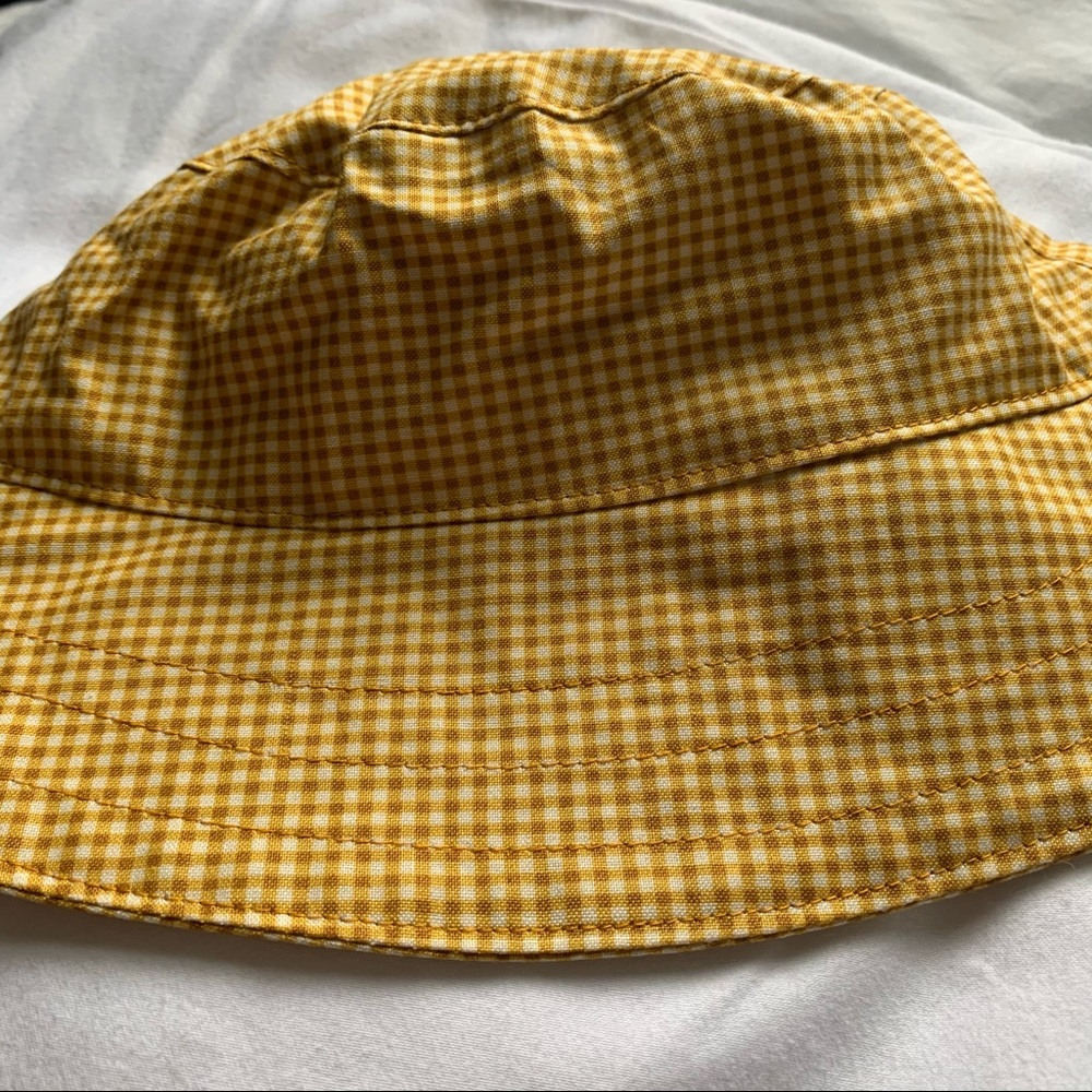 Handmade Yellow Gingham Bucket Hat - Picture 5 of 6
